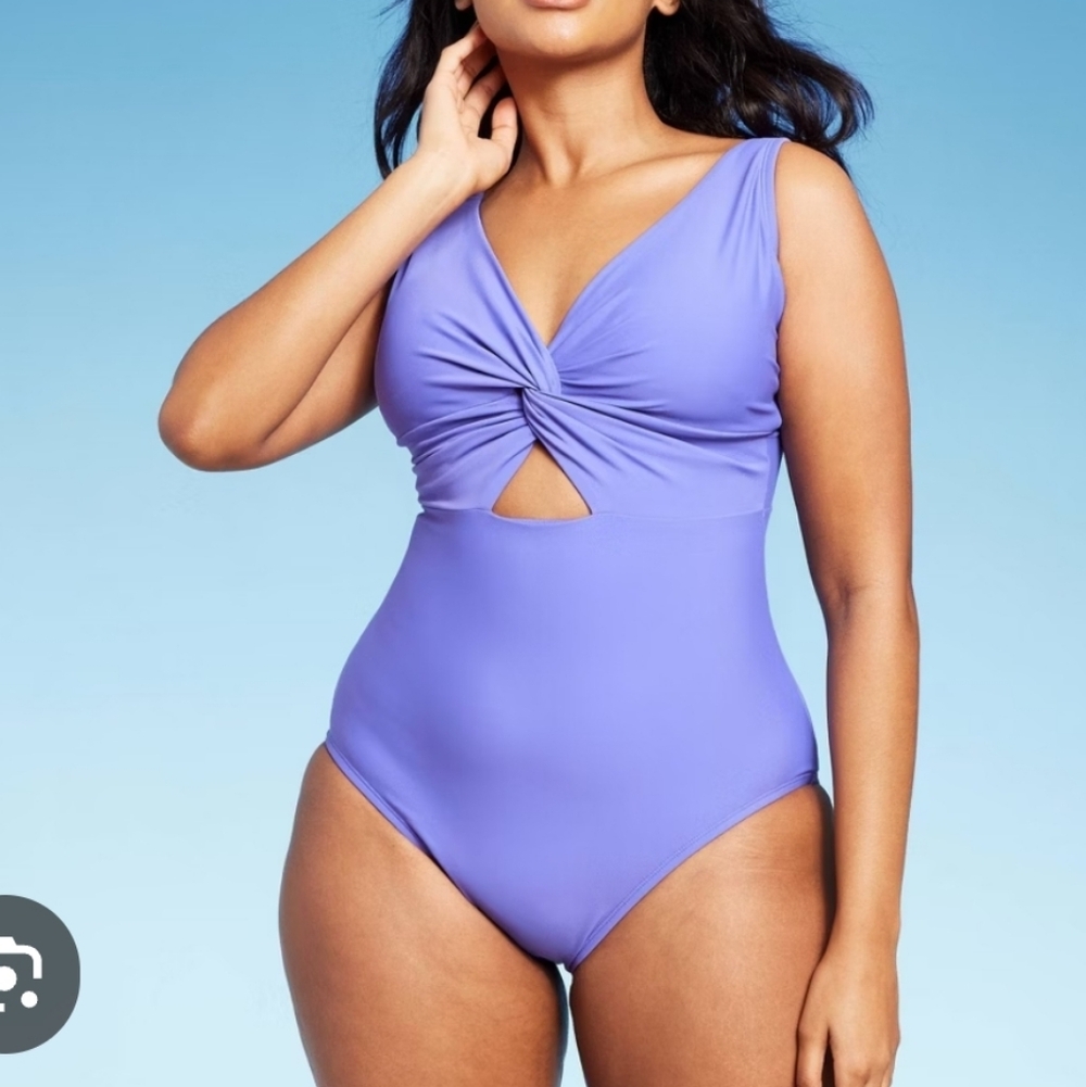 Kona Sol Women's L Purple One-Piece Swimsuit